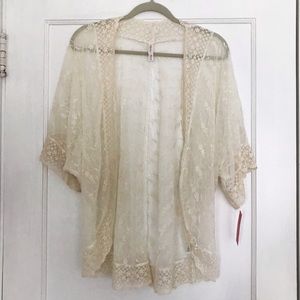 Xhilaration White/Cream Lace Cover Up